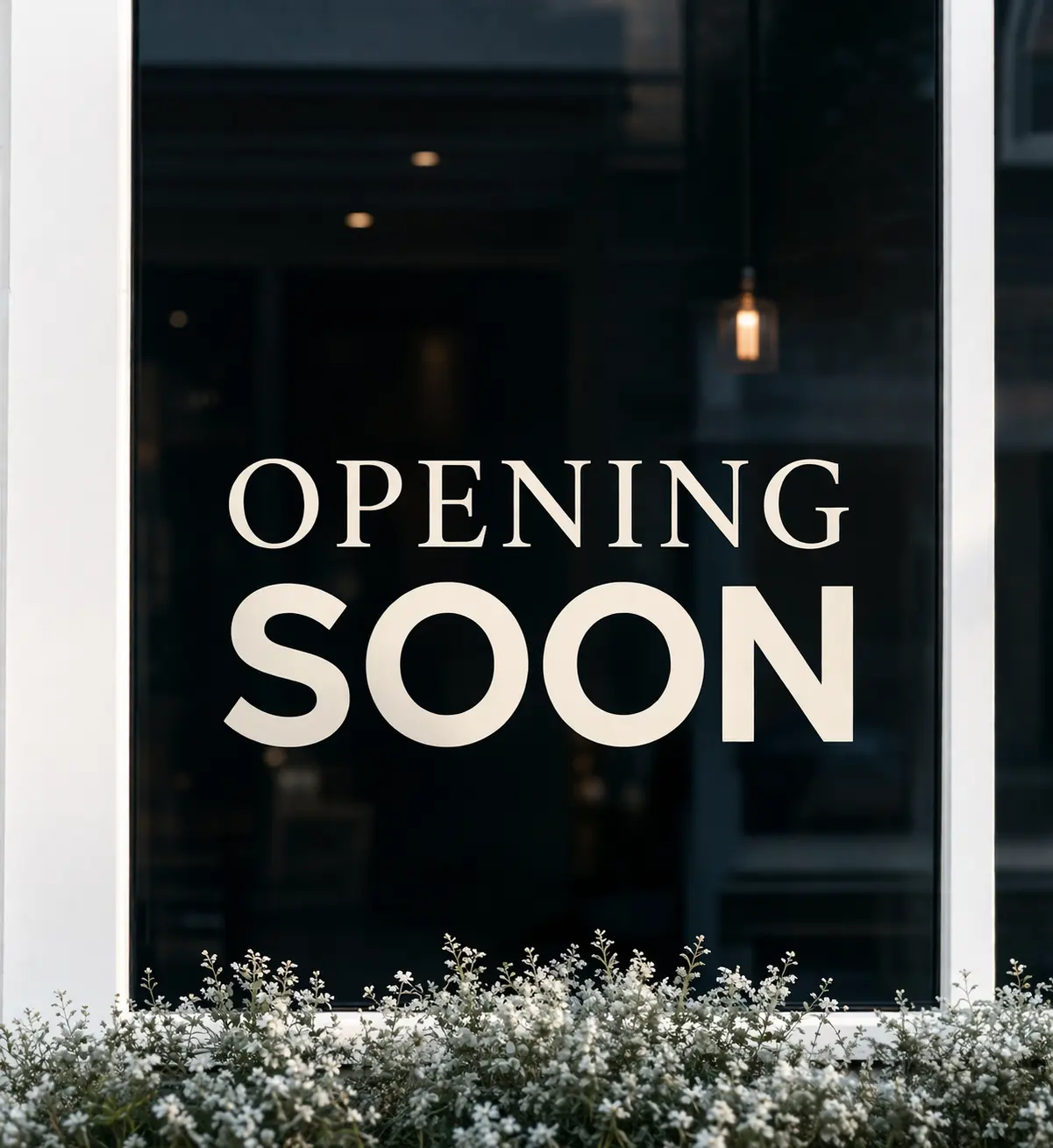 A storefront getting ready to open